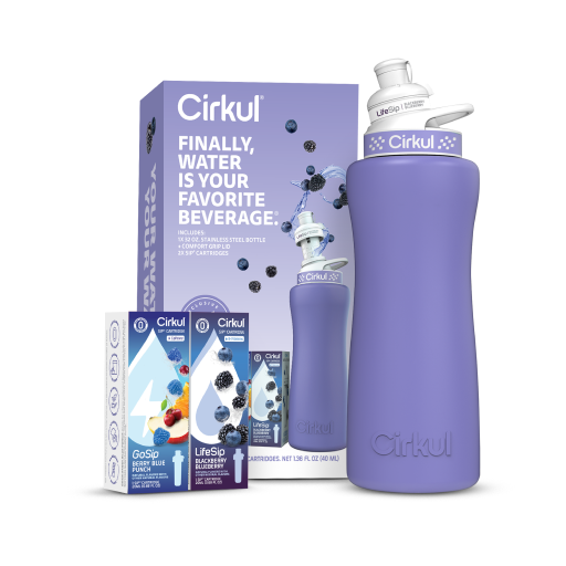 32oz. Matte Periwinkle Stainless Steel Bottle Starter Kit U2